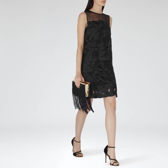 REISS Pepper Double Layer Lace Dress BNWT - Picture 2 of 9